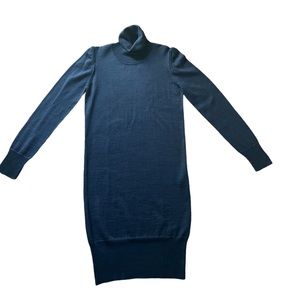 A De’tacher Blue 100% Baby Alpacia Wool Sweater Dress Size Medium
